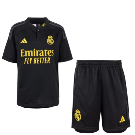 Kit Infantil do Real Madrid 3 Preta 2023/24 Unissex