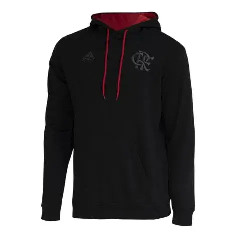 HS5235_1_APPAREL_Photography---eCommerce_Front-View_white Blusão Moletom do Flamengo Preto DNA 2023/24