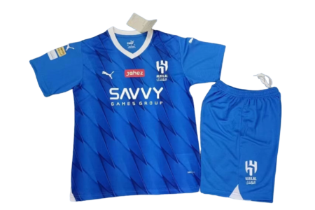 Kit Infantil do Al Hilal do Neymar Azul 2023/24