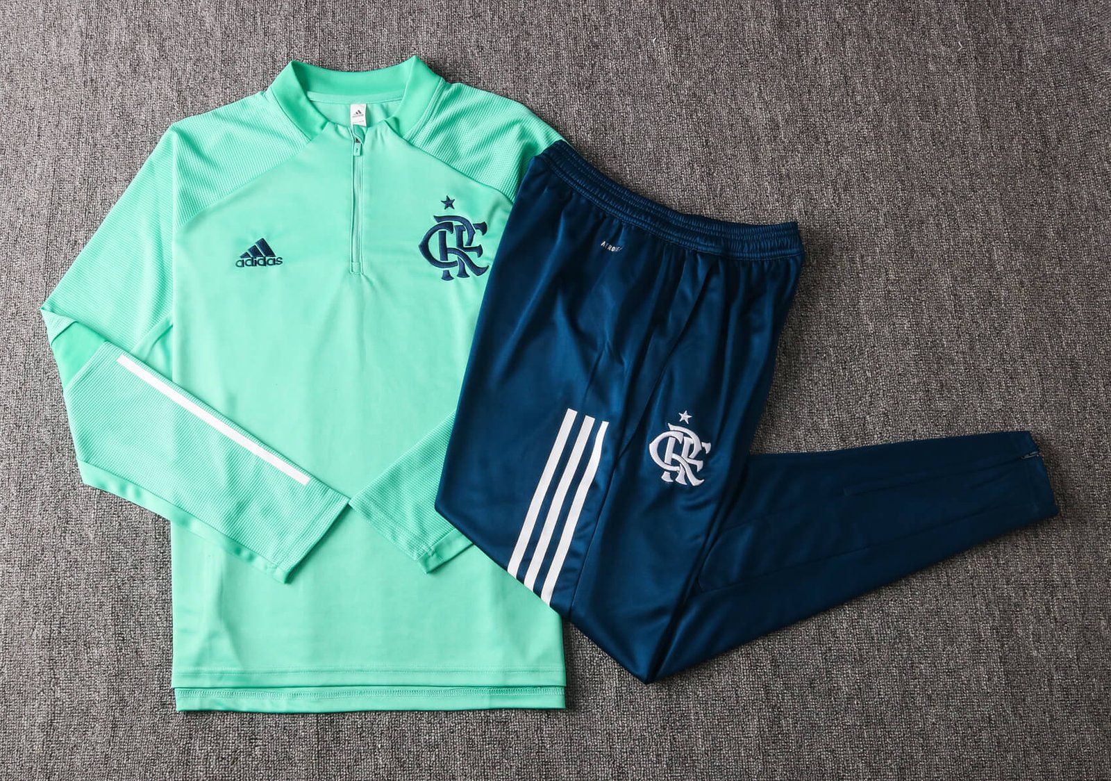 da03e713 Conjunto de Treino Flamengo Jaqueta+Calça Verde Marinho 2021/22