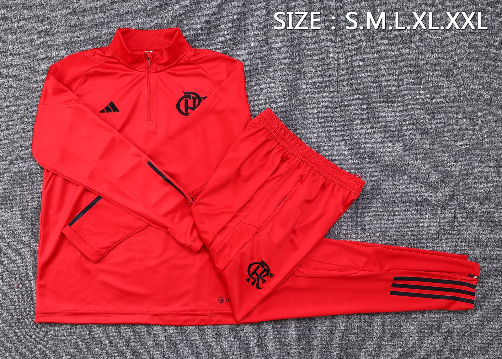 f86b9791 Conjunto de Treino Flamengo Jaqueta+Calça Vermelha 2023/24
