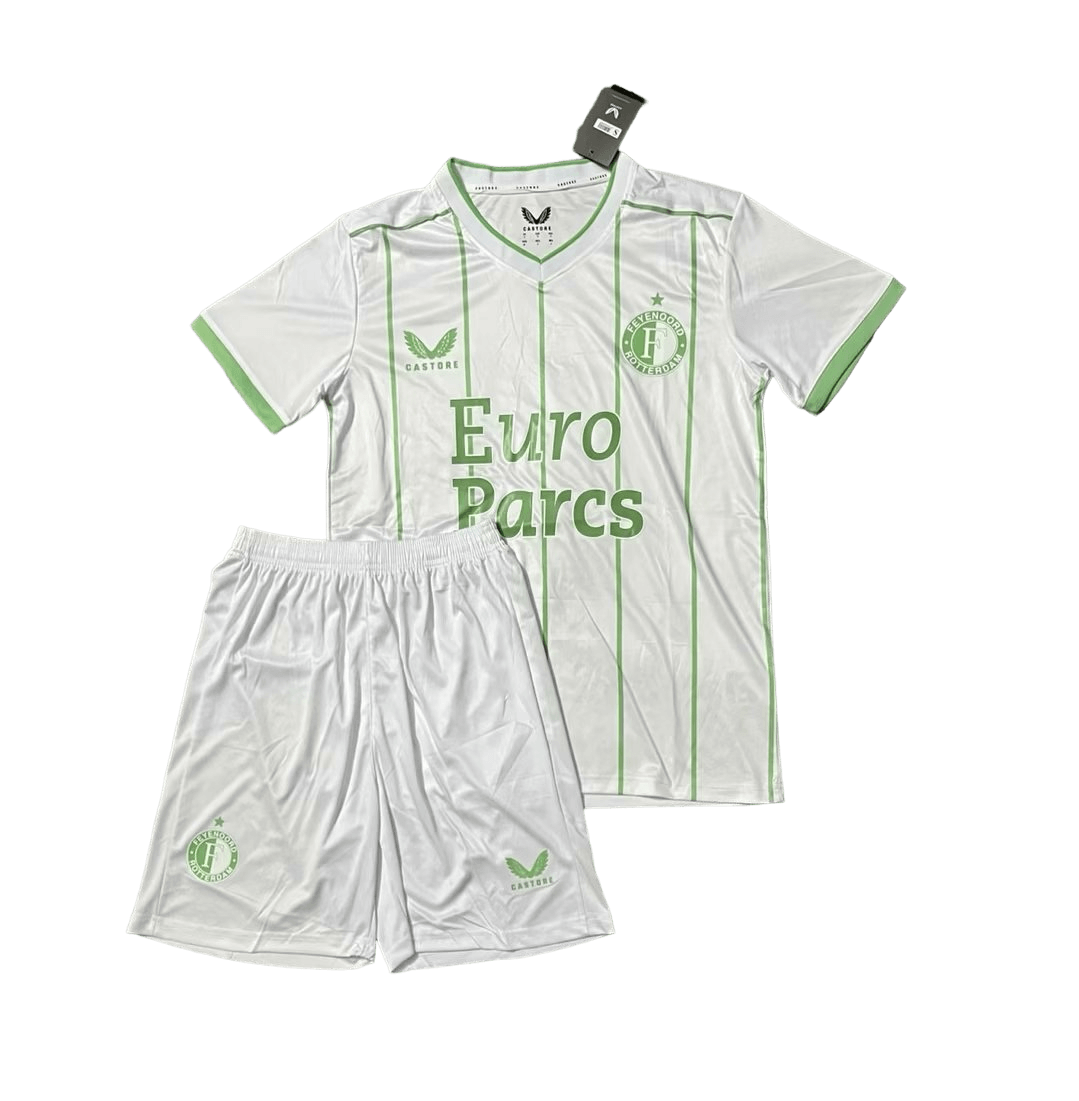 01674025-PhotoRoom.png-PhotoRoom Kit Infantil Feyenoord 3 Branca 2023/24 Unissex