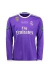 Camisa Cr7 Real Madrid Roxo Final Cardiff 2017 Manga Longa