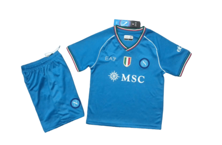 Kit Infantil Napoli Azul Home 2023/24 Unissex