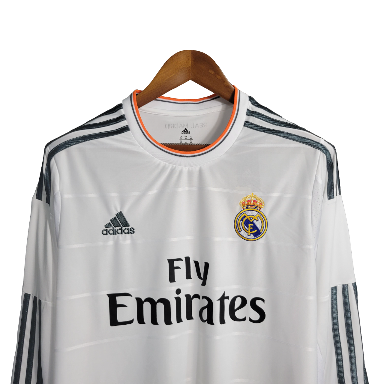 Camisa Real Madrid Home Branca 2013/14 Manga Longa Camisa Real Madrid Home Branca 2013/14 Manga Longa