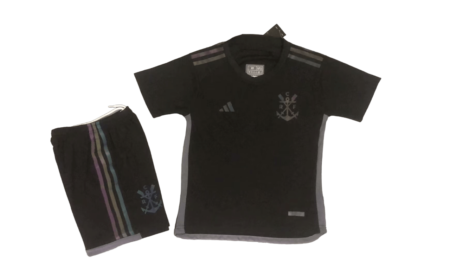 Kit Infantil Flamengo 3 Cinza Refletiva 2023/24 Unissex