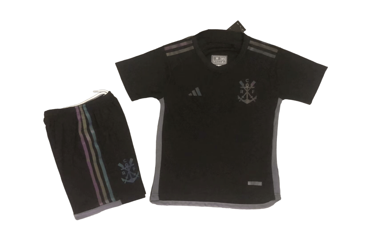 Kit Infantil Flamengo 3 Cinza Refletiva 2023/24 Unissex Kit Infantil Flamengo 3 Cinza Refletiva 2023/24 Unissex