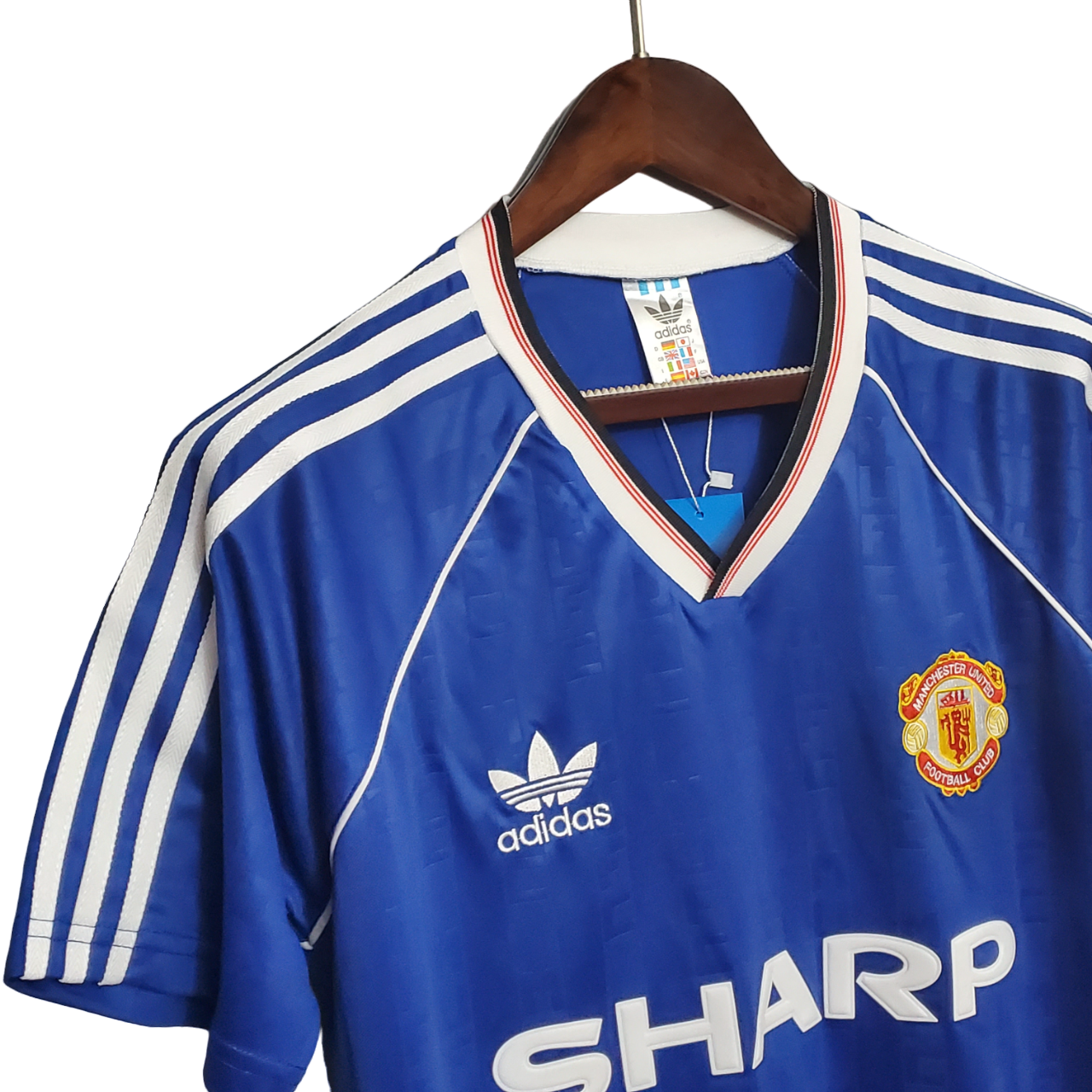 Camisa Manchester United Third Azul 1988/89 Masculina Camisa Manchester United Third Azul 1988/89 Masculina