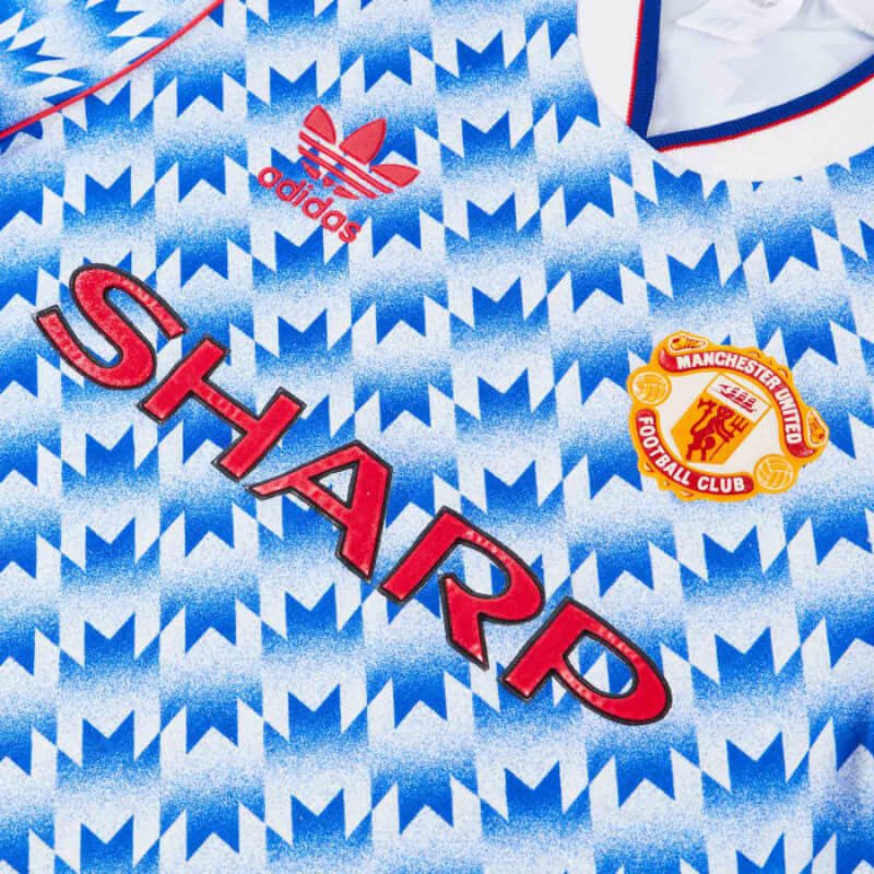 5NIxvU0NXqfeSrk Camisa Manchester United Away Azul 1990/92 Masculina