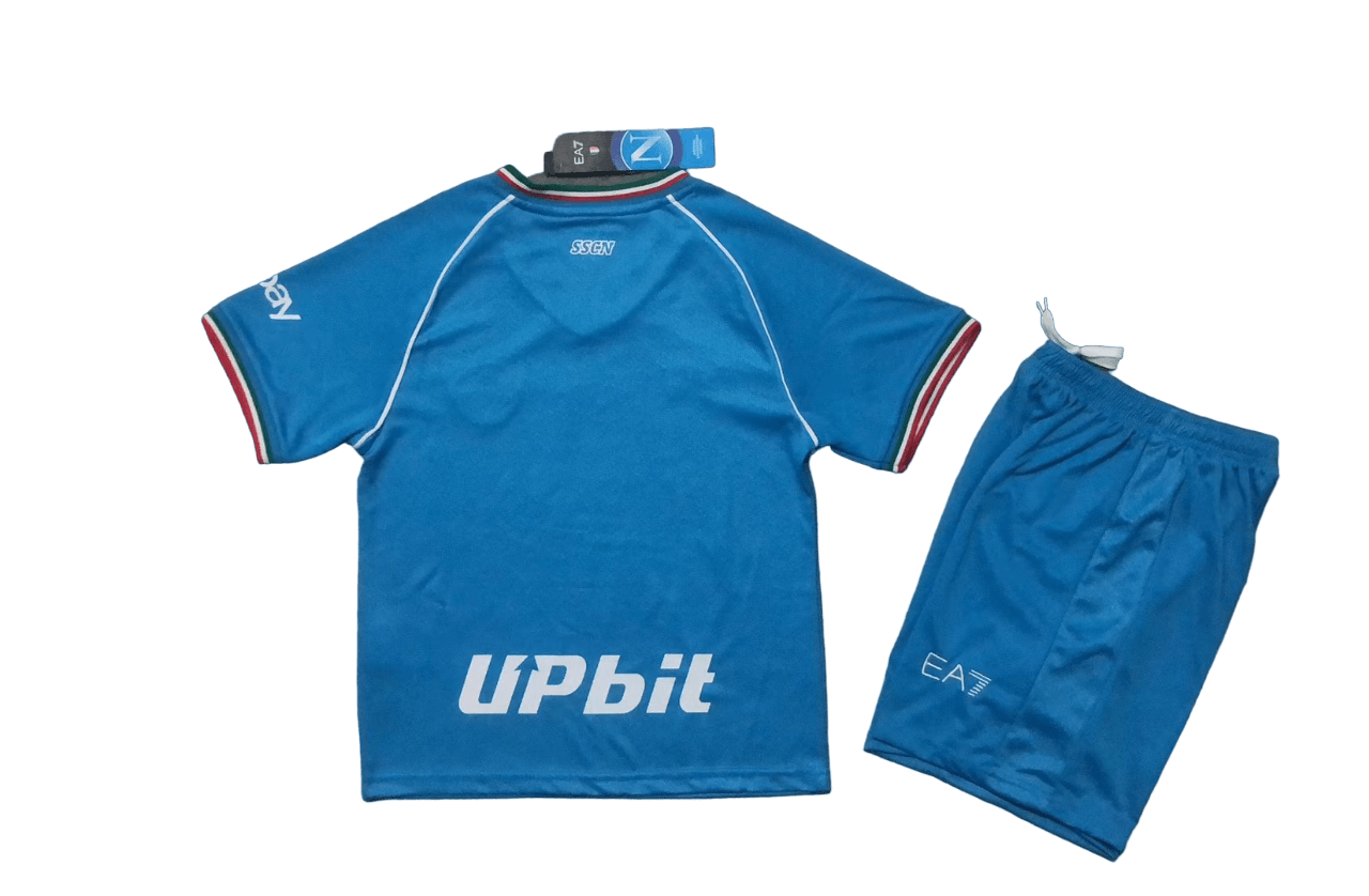 Kit Infantil Napoli Azul Home 2023/24 Unissex Kit Infantil Napoli Azul Home 2023/24 Unissex