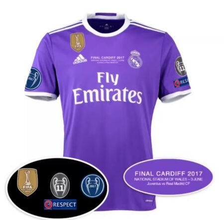 Camisa Cr7 Real Madrid Roxo Final Cardiff 2017