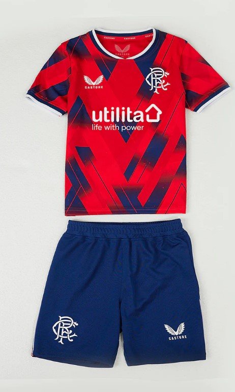 Kit Infantil Rangers Vermelho 2023/24 Unissex Kit Infantil Rangers Vermelho 2023/24 Unissex