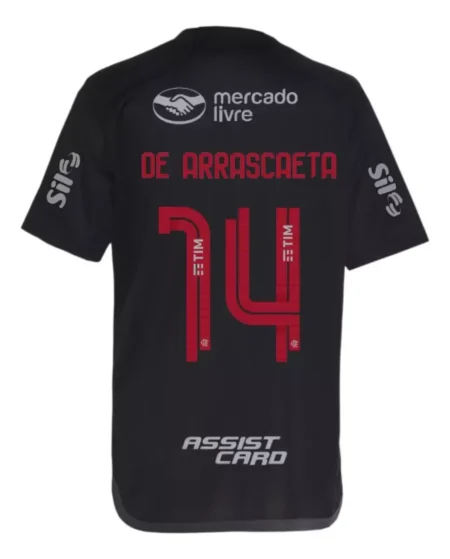 Camisa do Flamengo ARRASCAETA 3 Cinza Escudo Refletivo 2023/24 Masculina