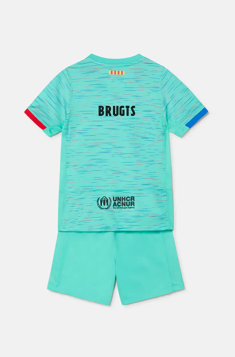 Kit Infantil Barcelona Azul Third 2023/24 Unissex Kit Infantil Barcelona Azul Third 2023/24 Unissex