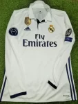 Camisa CR7 Real Madrid 2016/17 UCL Branca Manga Longa