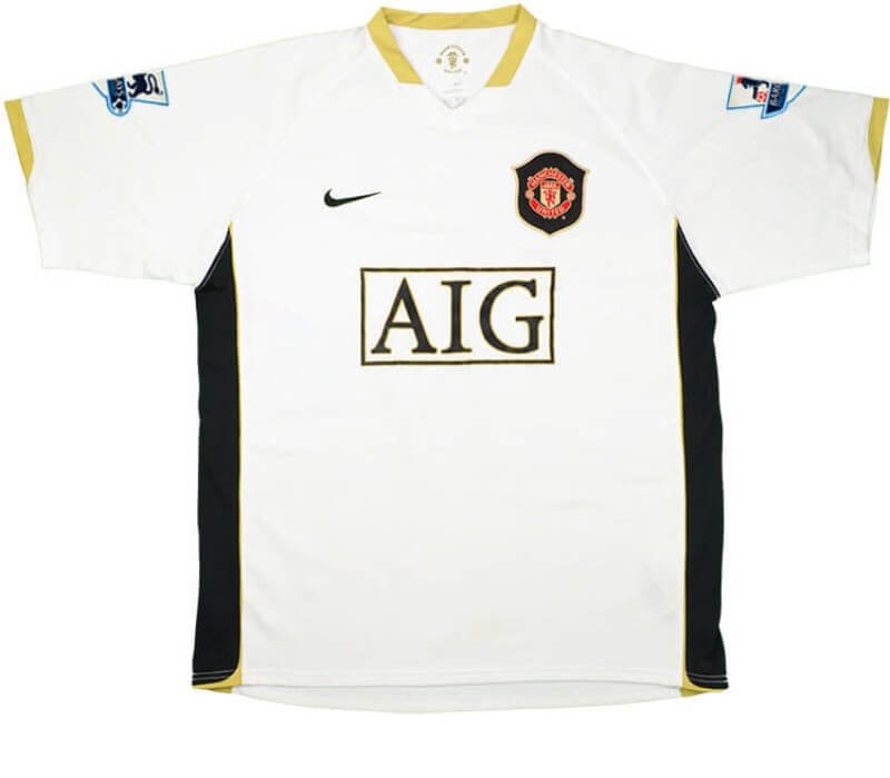 Camisa Manchester United Away Branca 2006/07 Masculina Camisa Manchester United Away Branca 2006/07 Masculina