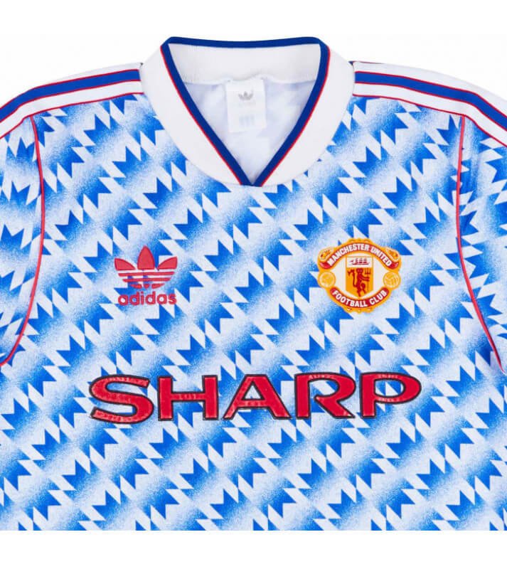 p58u4VTNZzqTDT4 Camisa Manchester United Away Azul 1990/92 Masculina