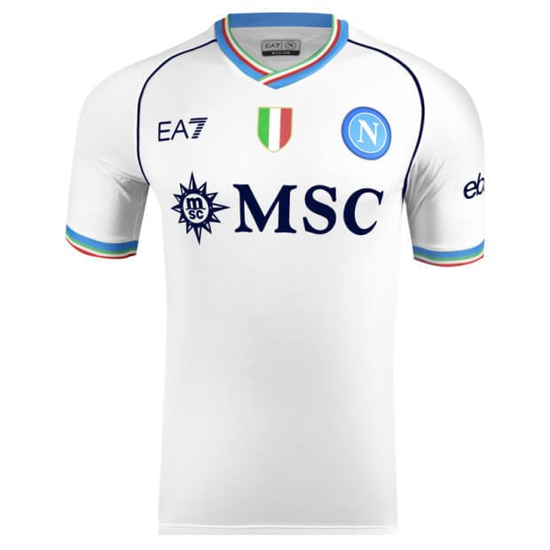 Nova Camisa Napoli Away Ucl Branca 2023/24 Masculina Nova Camisa Napoli Away Ucl Branca 2023/24 Masculina