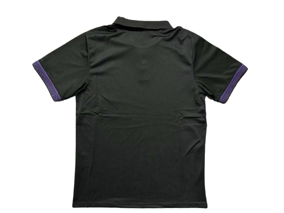 Camisa Brasil Polo Preta/Roxo 2023/24 Masculina Camisa Brasil Polo Preta/Roxo 2023/24 Masculina
