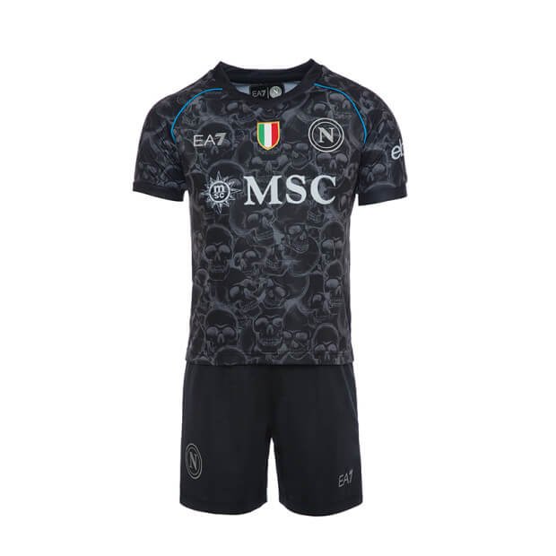 Kit Infantil Napoli Halloween Preta 2023/24 Unissex Kit Infantil Napoli Halloween Preta 2023/24 Unissex