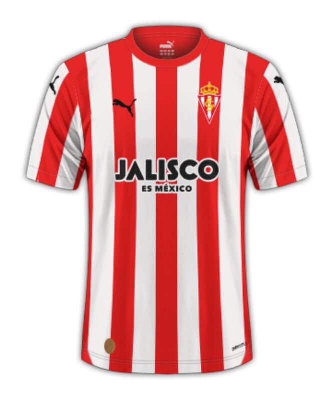 Camisa Gijón Home Vermelha 2023/24 Masculina Camisa Gijón Home Vermelha 2023/24 Masculina
