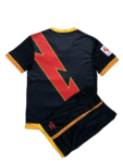 Kit Infantil Rayo Vallecano Home Preta 2023/24 Unissex