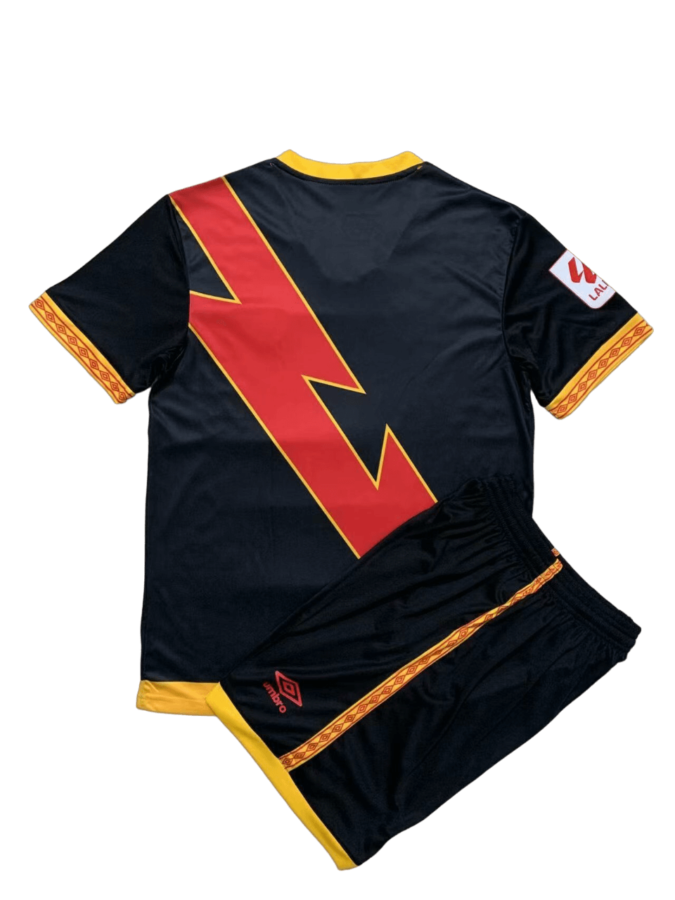Kit Infantil Rayo Vallecano Home Preta 2023/24 Unissex Kit Infantil Rayo Vallecano Home Preta 2023/24 Unissex