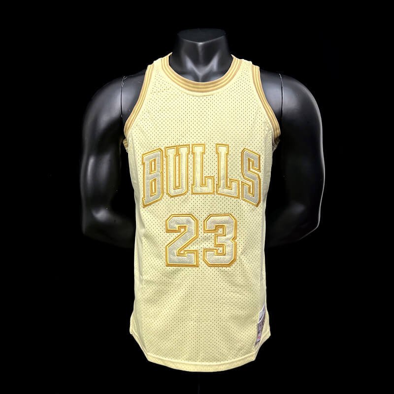 Camisa Regata Jordan #23 Dourada Especial Bulls Camisa Regata Jordan #23 Dourada Especial Bulls