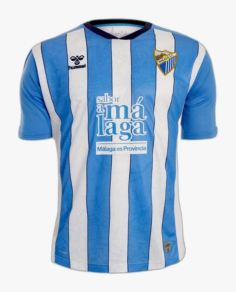 Camisa Málaga Home Azul 2022/23 Masculina Camisa Málaga Home Azul 2022/23 Masculina