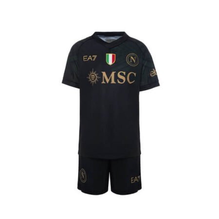 Kit Infantil Napoli Third Preta 2023/24 Unissex