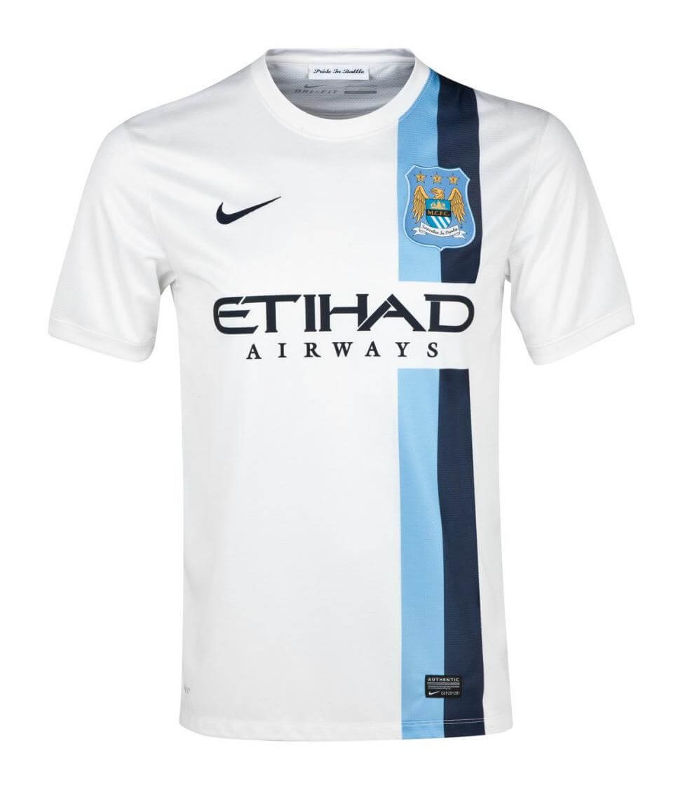 Camisa Manchester City Away Branca 2013/14 Masculina Camisa Manchester City Away Branca 2013/14 Masculina