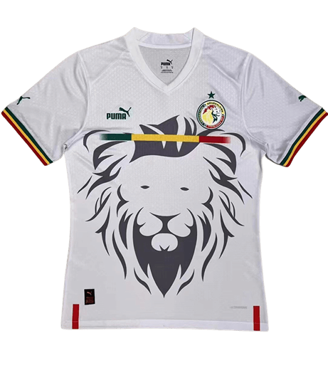 Camisa de Senegal Leão Branca 2023/24 Masculina Camisa de Senegal Leão Branca 2023/24 Masculina