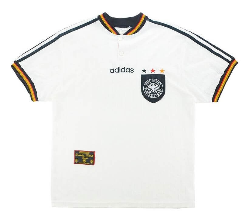 Camisa Seleção da Alemanha Branca Retrô 1996 Masculina Camisa Seleção da Alemanha Branca Retrô 1996 Masculina