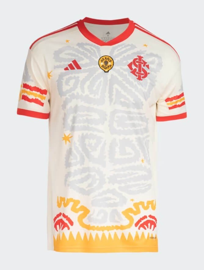 Camisa Internacional Consciência Negra Branca 2023/24 Masculina Camisa Internacional Consciência Negra Branca 2023/24 Masculina