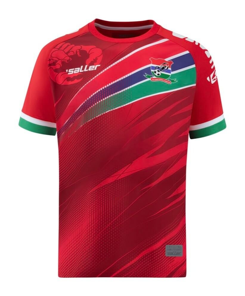 Camisa Seleção da Gâmbia Vermelha 2023/24 Masculina Camisa Seleção da Gâmbia Vermelha 2023/24 Masculina