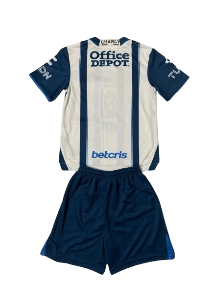 Kit Infantil Pachuca Azul/Branco 2023/24 Unissex Kit Infantil Pachuca Azul/Branco 2023/24 Unissex