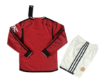 Kit Infantil Manchester United Vermelho Manga Longa