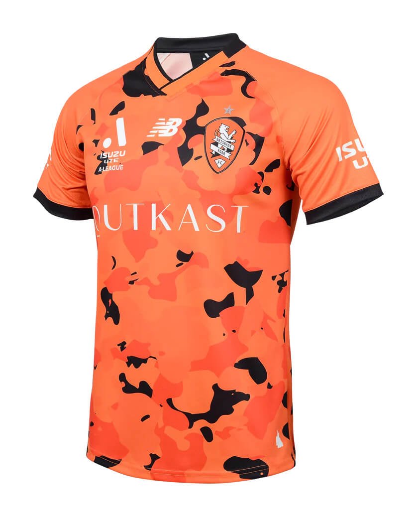 Camisa Brisbane Roar Home Laranja 2023/24 Masculina Camisa Brisbane Roar Home Laranja 2023/24 Masculina