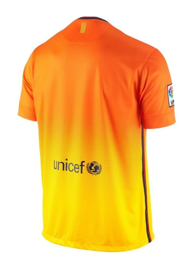 Camisa Barcelona Away Laranja/Amarela 2012/13 Masculina Camisa Barcelona Away Laranja/Amarela 2012/13 Masculina