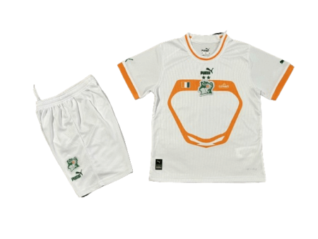Kit Infantil Costa do Marfim Branca 2023/24 Unissex