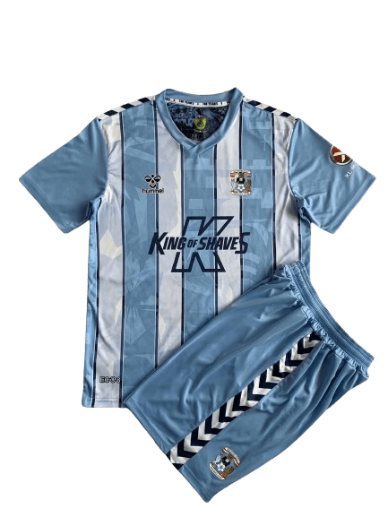 Kit Infantil Coventry City Away Azul 2023/24 Unissex