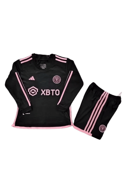 Kit Infantil Inter Miami Preta Manga Longa 2023
