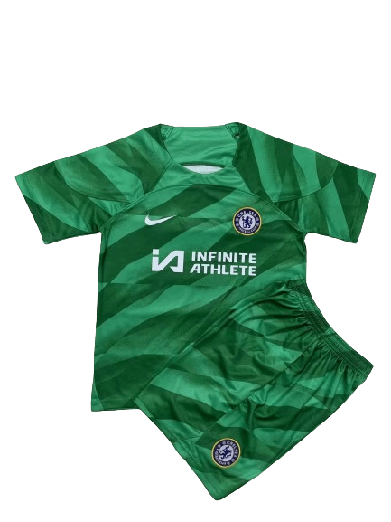 Kit Infantil Chelsea Verde Goleiro 2023/24 Unissex