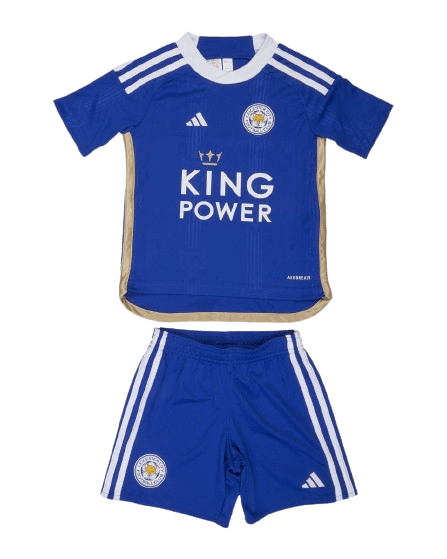 Kit Infantil Leicester Azul Home 2023/24 Unissex