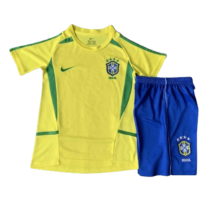 Kit Infantil Seleção do Brasil Amarela 2002 Unissex