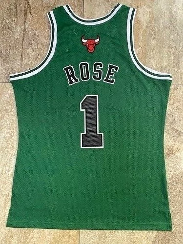 Regata NBA Mitchell & Ness Bulls 2008/09 Verde Rose #1 Regata NBA Mitchell & Ness Bulls 2008/09 Verde Rose #1