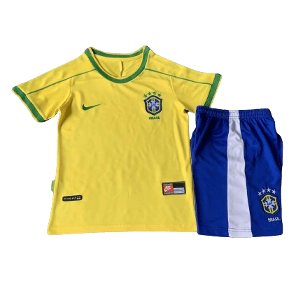 Kit Infantil Seleção do Brasil Amarela 1998 Unissex