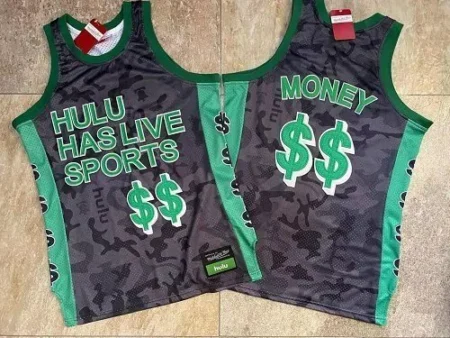 Regata NBA Mitchell & Ness x Hulu Mesh Preta