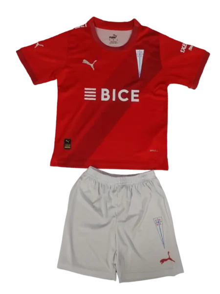 Kit Infantil Universidad Católica Fora II Vermelha 2024/25 Unissex