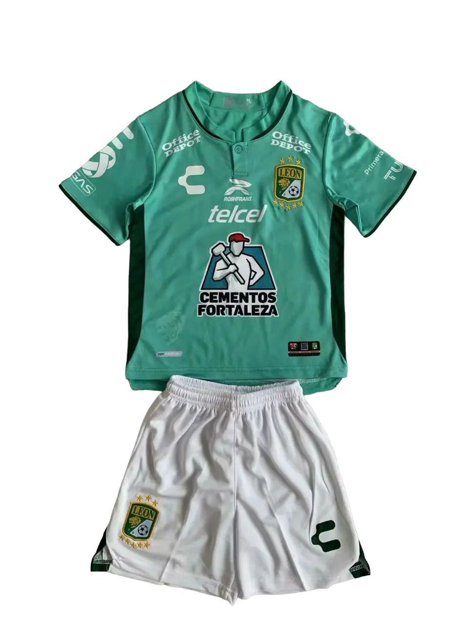 Kit Infantil Club Léon Third III Verde 2023/24 Unissex Kit Infantil Club Léon Third III Verde 2023/24 Unissex